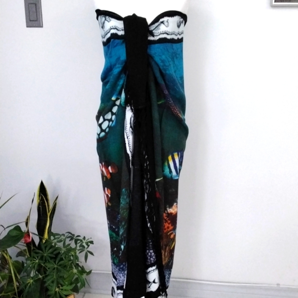 Vintage Pareos del Caribe ladies pareo/sarong 58" x 44"